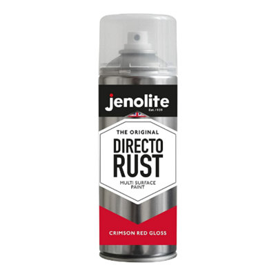 Jenolite Directorust All-In-One Multi-Surface PaintCrimson Red Gloss400Ml Spray Can2-Pack from B&Q