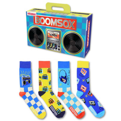 United Oddsocks Mens Novelty Fathers Day 4 Odd Socks Boomsox from B&Q