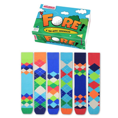 United Oddsocks Mens Novelty Fathers Day 6 Odd Socks Fore from B&Q