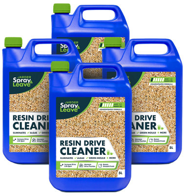 4 X 5L Jarder Resin Driveway CleanerEliminates MossAlgae And MouldNo Bleach Or Acid