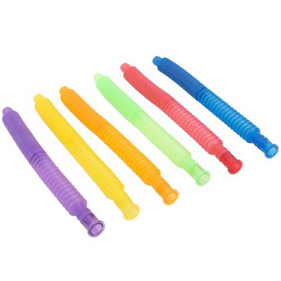 Tickit Translucent Colour Expandable TubesSet Of 6 Extendable Sensory For Water PlayMotor SkillsCoordination & Creative Fun from B&Q