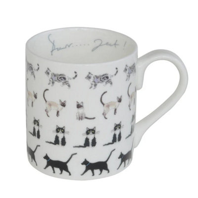 Mug: 1 X 275Ml Sophie AllportPurrfectFine Bone China from B&Q