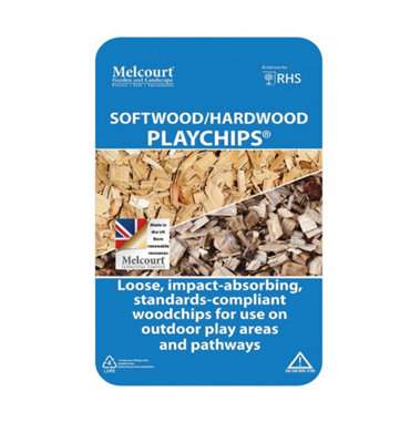 Melcourt Play Chips Softwood Bark 5-40mm 60L from B&Q
