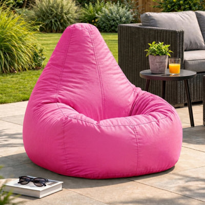 Veeva Pink Recliner Indoor Outdoor Bean Bag Bean Bag Chair