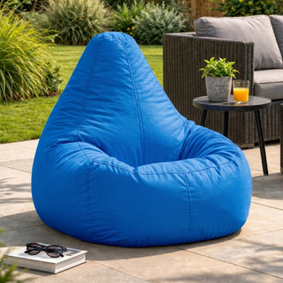 Veeva Blue Recliner Indoor Outdoor Bean Bag Bean Bag Chair