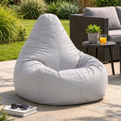 Veeva Recliner Indoor Outdoor Bean Bag Bean Bag Chair Grey