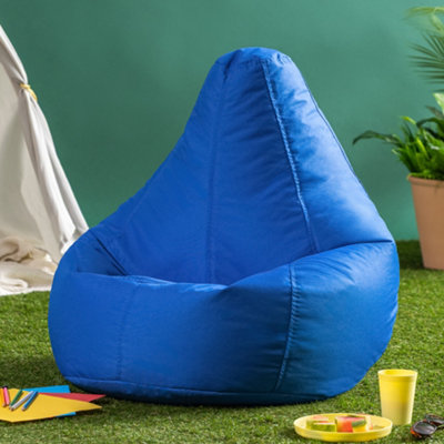 Icon Blue Kids High Back Bean Bag Indoor Outdoor Childrens Bean Bags