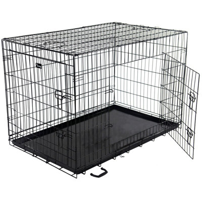 B&Q -  Xxl 48Inch Foldable Black Dog Cage