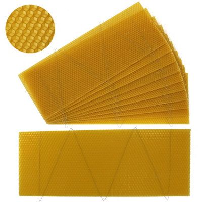 Actiasbee National Beehive Wired Brood Wax Foundation X 10Pcs - Yellow / 16.0Cm - Image 4
