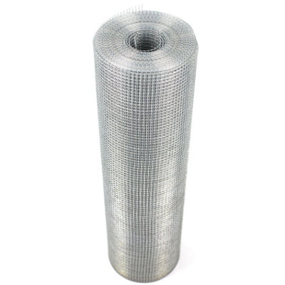 Actiaspet Galvanised Welded Wire Mesh 1/4" X 1/4" X 15M Long Aviary Hutches (22G) from B&Q