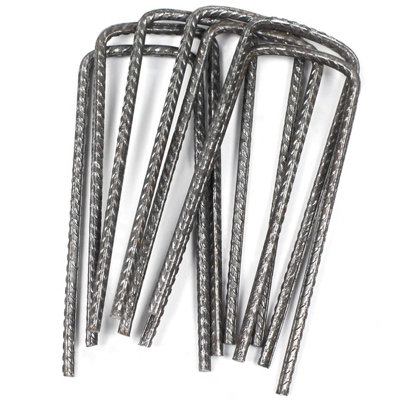 Actiaspet 50Pcs U Pins Steel Pegs Metal Turf Reinforcement For Grass Protection Mesh from B&Q
