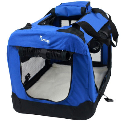 Actiaspet Fabric Soft Pet Crate Kennel Cage Carrier House Dog Cat Blue Medium from B&Q