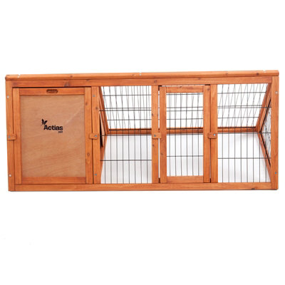 Actiaspet Wooden Hutch For Rabbit Guinea Pig 46In Wood Pet Ferret Coop Outdoor House Apex Run from B&Q