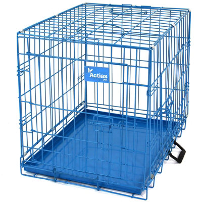 Actiaspet S 24Inch Foldable Blue Dog Cage from B&Q