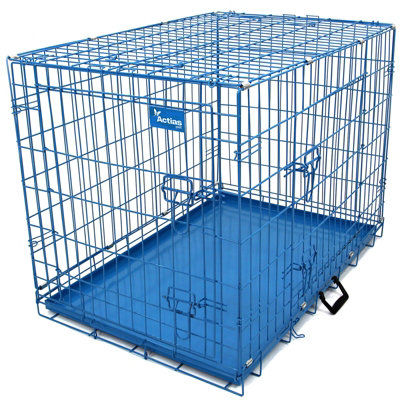 Actiaspet M 30Inch Foldable Blue Dog Cage from B&Q