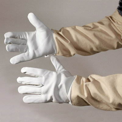 Actiasbee Beekeepers X-Large Bee Gloves  Quality Leather New Beekeeping from B&Q