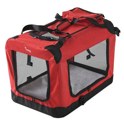 Actiaspet Fabric Soft Pet Crate Kennel Cage Carrier House Dog Cat Red Medium from B&Q