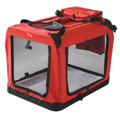 Actiaspet Fabric Soft Pet Crate Kennel Cage Carrier House Dog Cat Red Large from B&Q