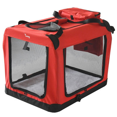 Actiaspet Fabric Soft Pet Crate Kennel Cage Carrier House Dog Cat Red Xl from B&Q