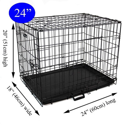Actiaspet 24Inch Foldable Black Dog Cage from B&Q