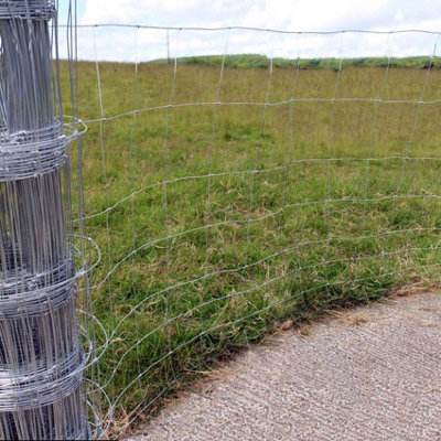 Actiaspet Galvanised Stock Fencing M8/100/15 Sheep Pig Livestock Fence 50M/1M from B&Q