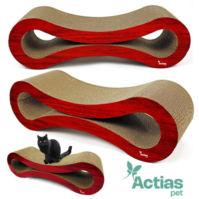 ActiaspetLarge Cardboard Corrugated Sofa Bed Cat Scratcher With Free Catnip from B&Q