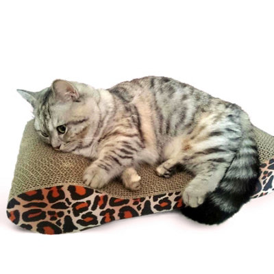 Actiaspet Large Leopard Print Corrugated Cardboard Cat Scratcher from B&Q