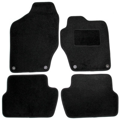 Actiasmat Peugeot 308 Mk1 2007-2013 Fully Tailored Carpet Car Mats 4Pc Floor Mat Set Black