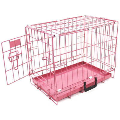 Actiaspet Xs 20Inch Foldable Pink Dog Cage from B&Q