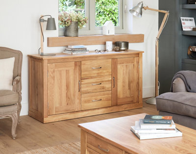Baumhaus Mobel Oak Large Two Door Sideboard from B&Q