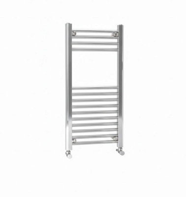 Kartell Chrome Straight 400 X 800 Heated Towel Rail Warmer Radiator Rad 22mm D Rail from B&Q