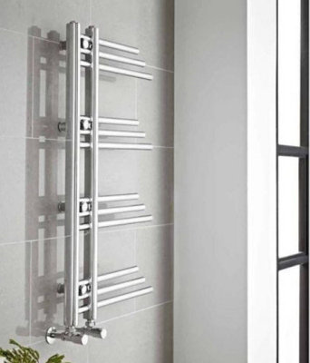 Kartell New York Designer Chrome Straight 500 X 900mm Heated Towel Rail Warmer Radiator from B&Q