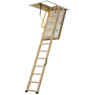 Tb Davies Luxfold 3-Section Timber Loft Ladder (2.8M) from B&Q