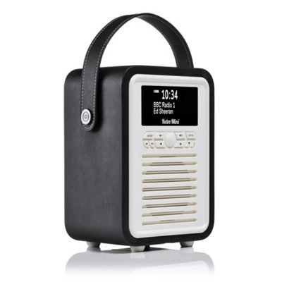 Vq 'Retro Mini' Dab/Dab+ Digital & Fm Radio With Bluetooth Black