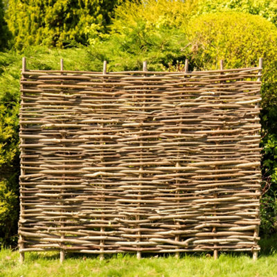 Primrose Hazel Hurdle Fence Panel Premium Woven Wattle Weave 6Ft X 4Ft 6In
