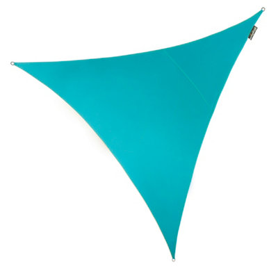 Kookaburra 3.6M Triangle Waterproof Azure Garden Patio Sun Shade Sail Canopy 98% Uv Block With Free Rope from B&Q