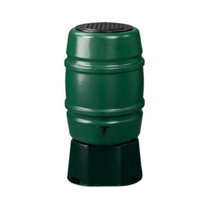 Strata Harcostar 168L Standard Water Butt KitGreen Recycled -Inc StandHose Coupler TapDiverter & Child Safe Lid from B&Q