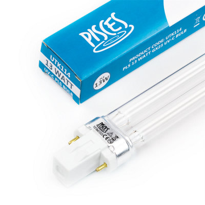 B&Q -  13W Watt Pls Replacement Uv Pond Bulb Spare Uvc Lamp Light For Filter Ultraviolet Uv-C Tube 186mm Fishmate 15000 Puv Gx23
