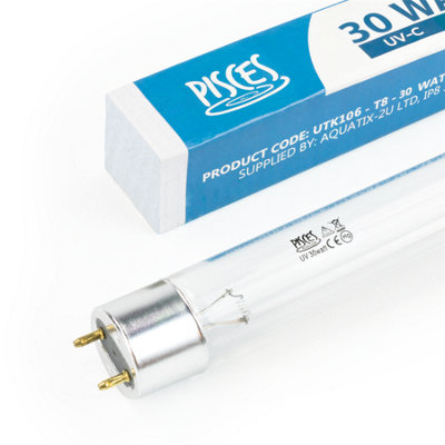 Pisces 30W Watt T8 Replacement Uv Pond Bulb Spare Uvc Lamp Light For Filter Ultraviolet 2 Pin Linear Uv-C Tube 910mm G30T8 from B&Q