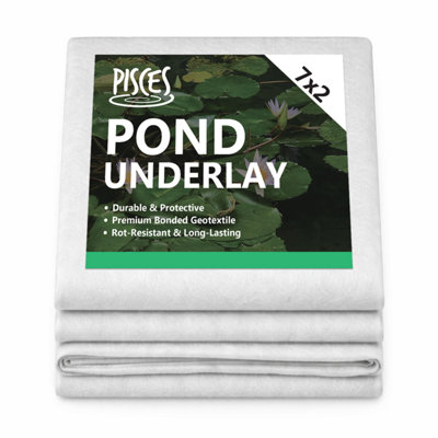 Pisces Pond Underlay 2M X 7M (14 Sq.m) Flexible & Durable Aquatic Liner For PondsFountainsStreams from B&Q