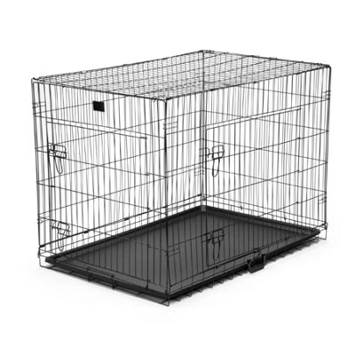 Kct 42" Indoor Dog Cage Xl Metal Crate With Floor Foldable Pet Furniture For Travel And Training Heavy Duty