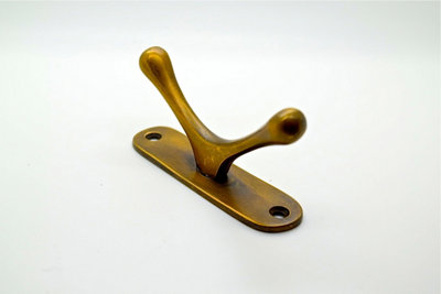 The Foundryman Marine Styled Brass Cleat Hook from B&Q