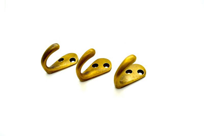 The Foundryman Compact Brass Wall Utility Hook from B&Q