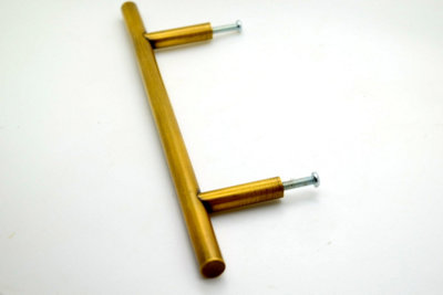 The Foundryman 8 Inch Round Bar Brass Drawer Handles from B&Q