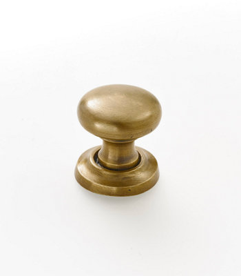 The Foundryman 1.25 Inch Classic Solid Brass Drawer Pull With Removable Backplate from B&Q