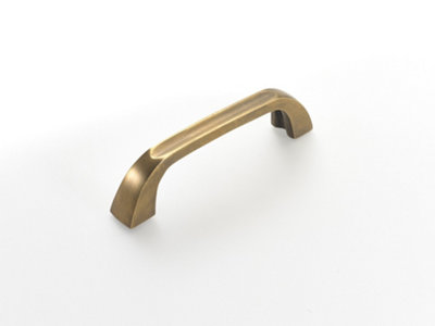 The Foundryman 4.5 Inch D Shaped Brass Handles With Cut-Out Design from B&Q