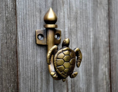 The Foundryman Brass Turtle Wall & Door Coat Hooks from B&Q