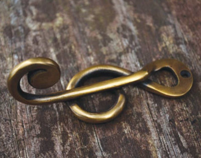 B&Q -  Treble Clef Solid Brass Wall Hook