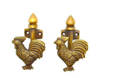 The Foundryman Cockerel Design Brass Wall/door Coat Hook from B&Q