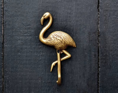 The Foundryman Flamingo Solid Brass Wall Hook from B&Q